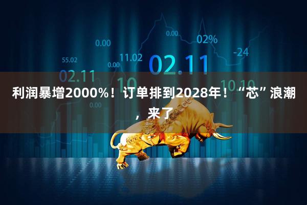 利润暴增2000%！订单排到2028年！“芯”浪潮，来了